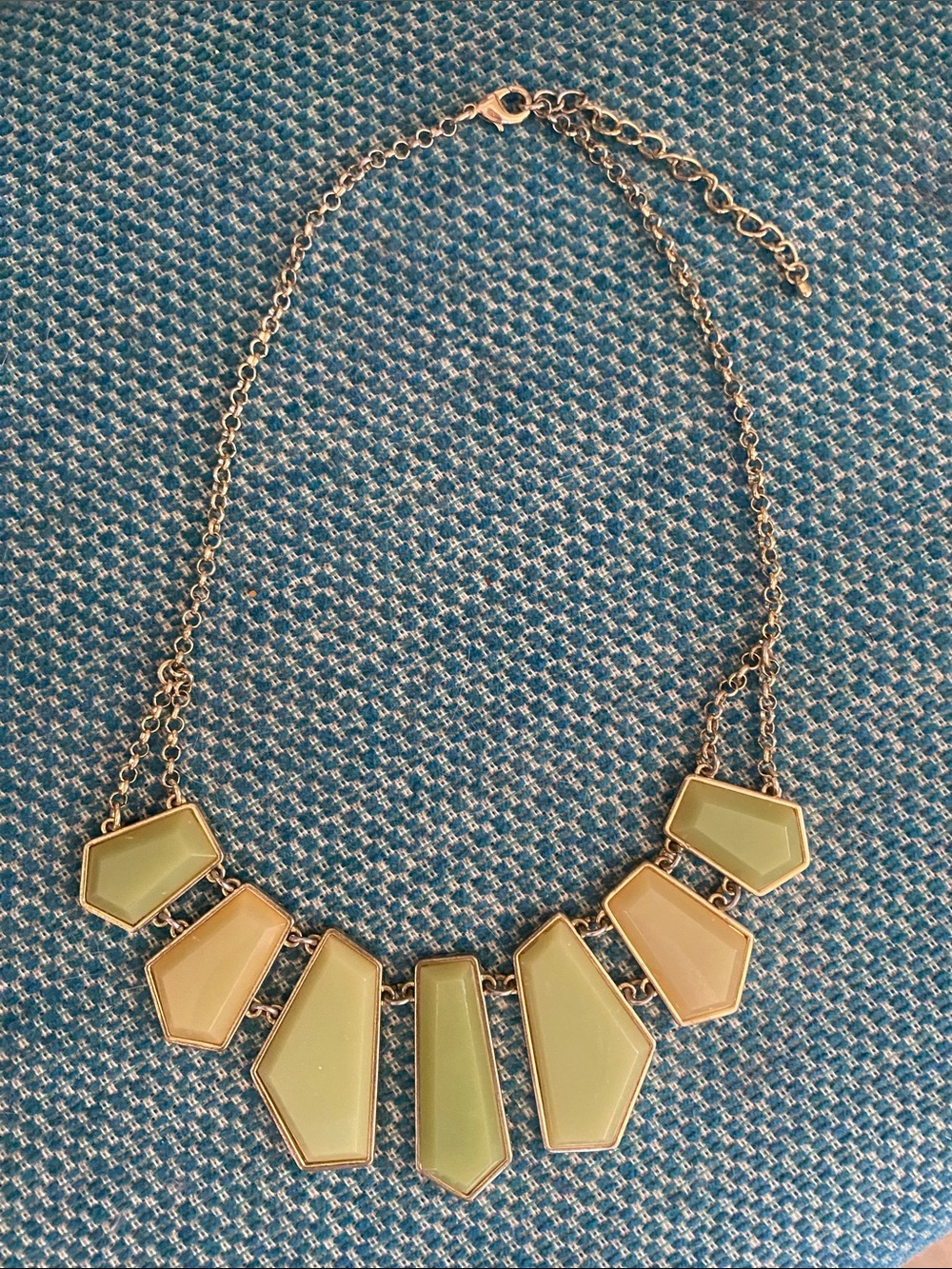 Statement Necklace in Mint Green multi tone Women's Jewelry